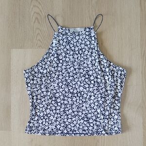 Gaze Navy and White Floral Camisole